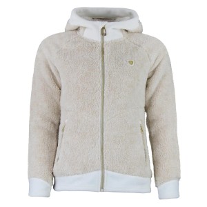 Damski polar z kapturem zapinany na zamek błyskawiczny Peak Mountain Coral Sherp