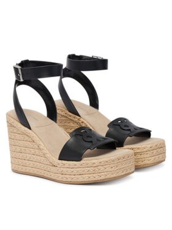 Calvin Klein Espadryle Wedge Espad 70 Embl Lth HW0HW02897 Czarny