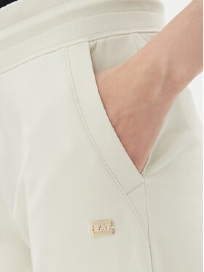 EA7 Emporio Armani Spodnie dresowe 7W000082 AF13135 U1112 Beżowy Regular Fit