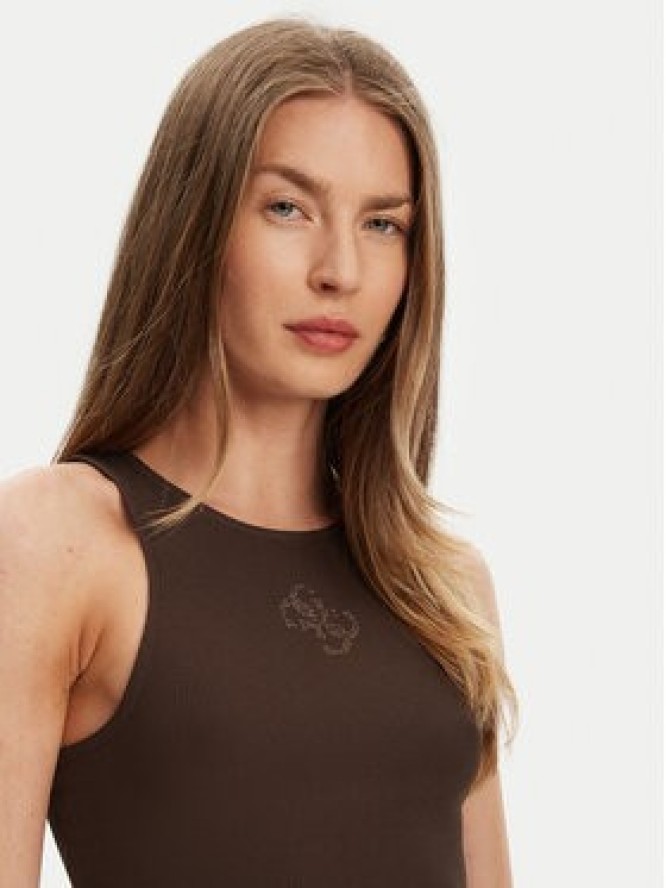 Guess Top W5GP57 KCV52 Brązowy Regular Fit