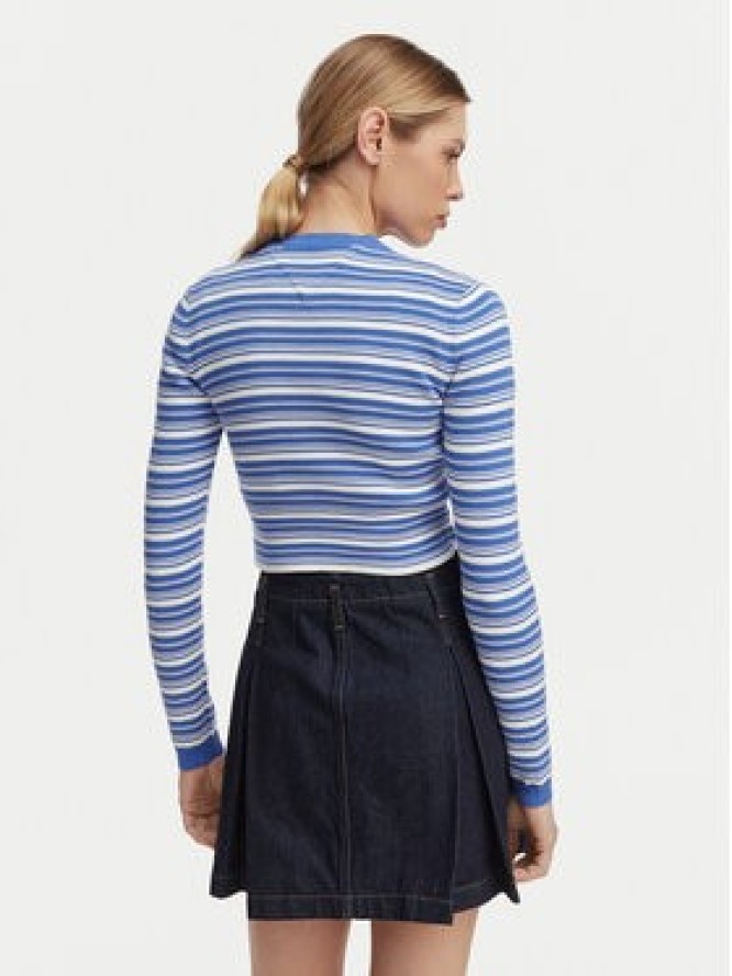 Tommy Jeans Kardigan DW0DW22314 Niebieski Slim Fit