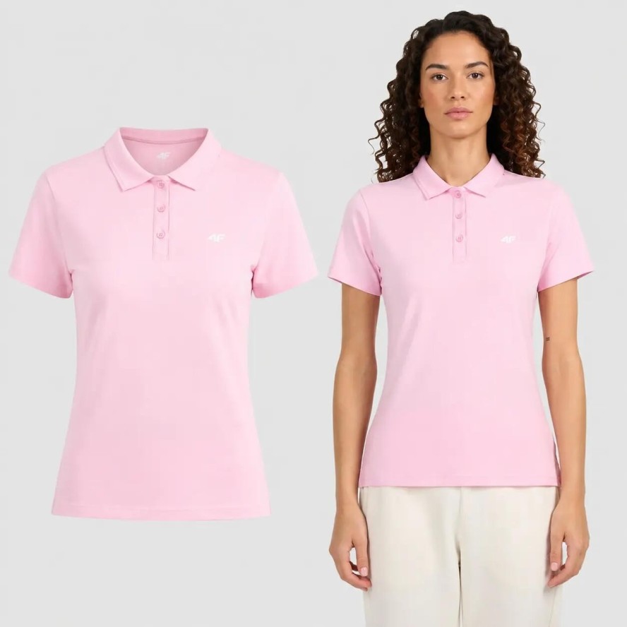 KOSZULKA DAMSKA POLO 4F BAWENIANA T-SHIRT Z KOŁNIERZYKIEM F0836