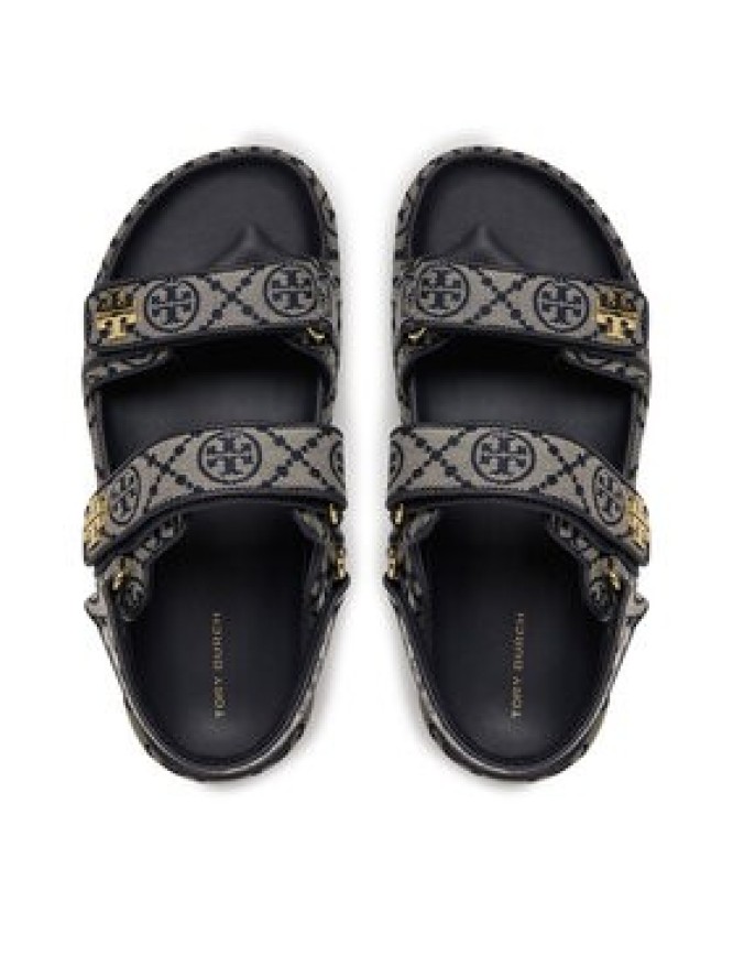 Tory Burch Sandały T Monogram Kira Sport 155154 Szary