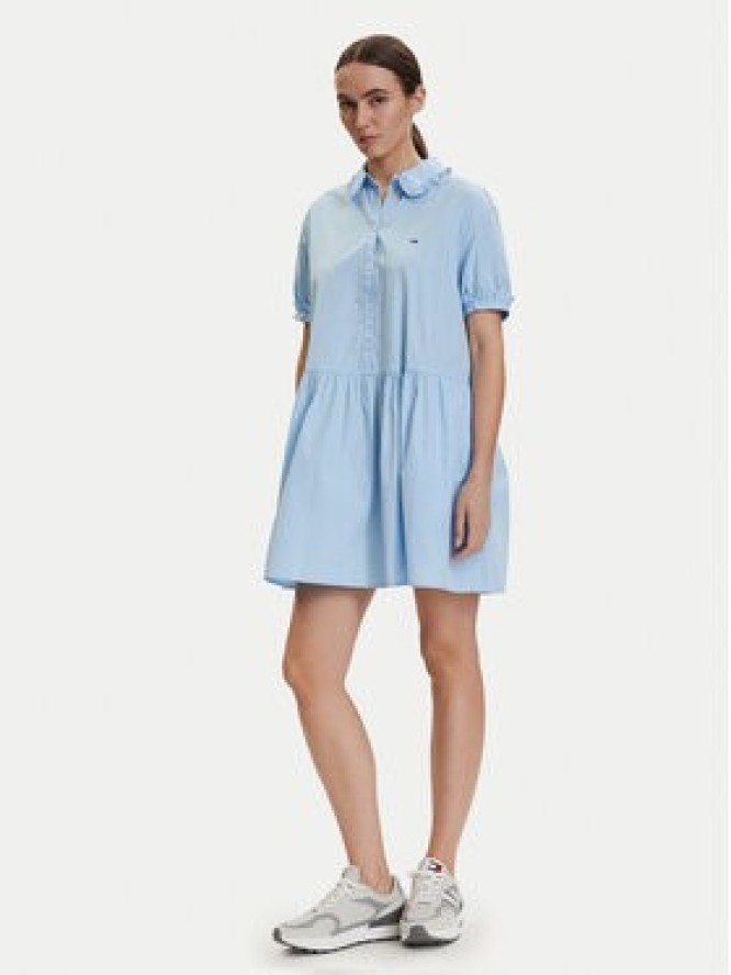 Tommy Jeans Sukienka codzienna DW0DW22995 Niebieski jasny Regular Fit