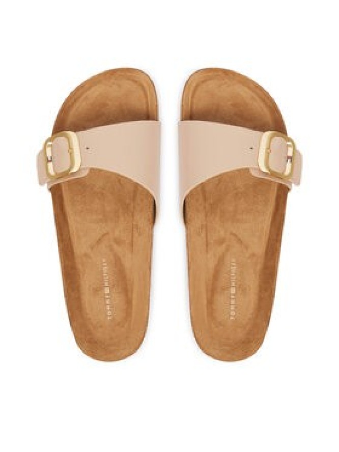 Tommy Hilfiger Klapki Cork Footbed Slip-On FW0FW09344 Beżowy