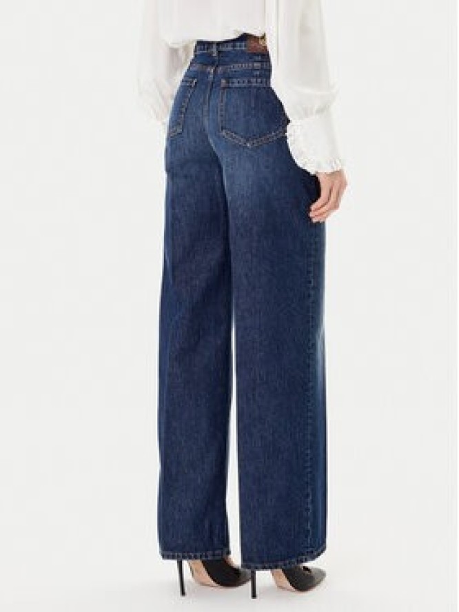 Luisa Spagnoli Jeansy Ortografia 542372 Granatowy Wide Leg