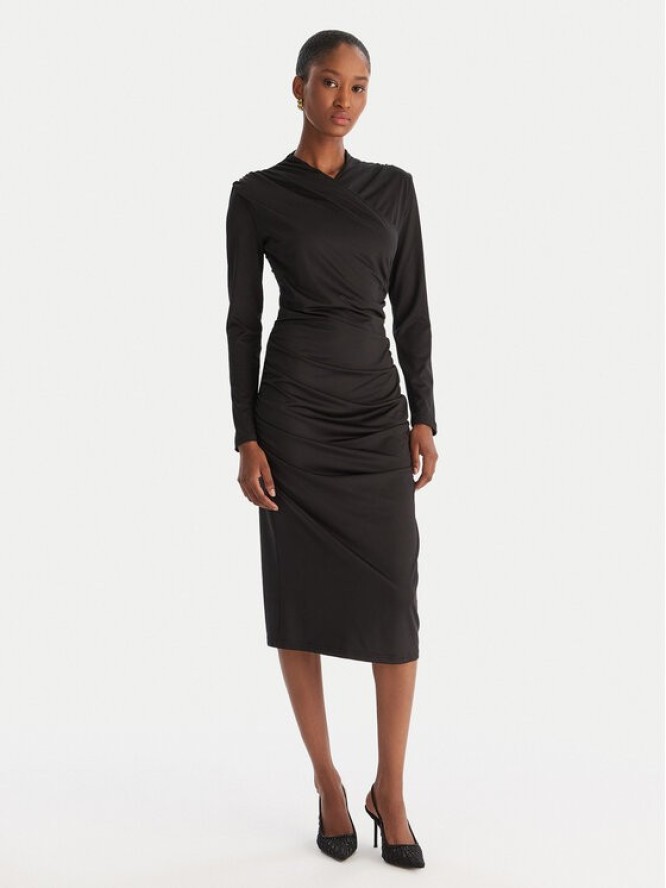 ACCESS FASHION Sukienka koktajlowa 54-3040-225 Czarny Slim Fit