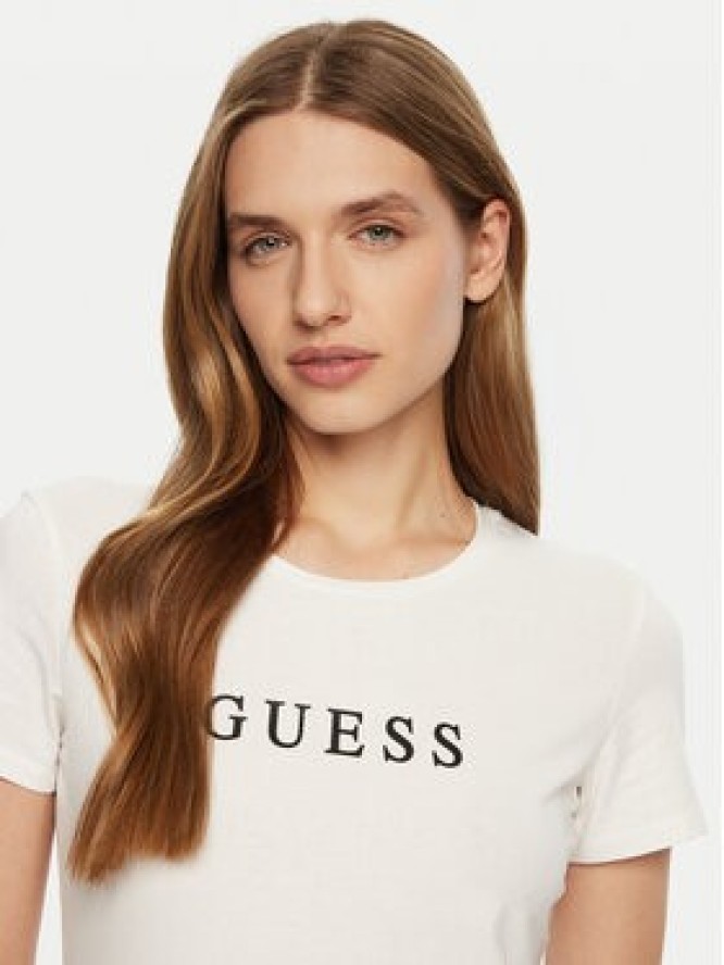 Guess T-Shirt O5RI01 KBBU1 Biały Slim Fit