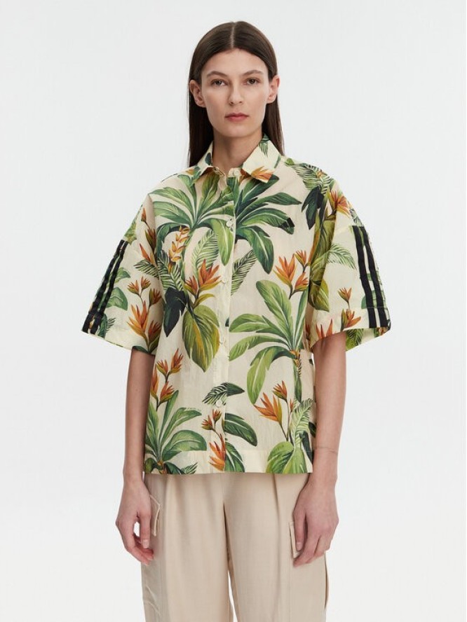 adidas Koszula FARM Premium JD6280 Zielony Loose Fit