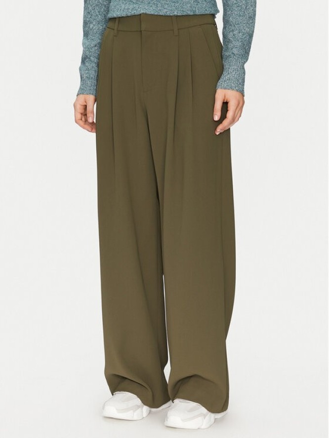 Gap Spodnie materiałowe 855968-02 Zielony Straight Fit