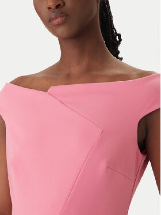 Rinascimento Sukienka koktajlowa CFC0127755003 Różowy Slim Fit