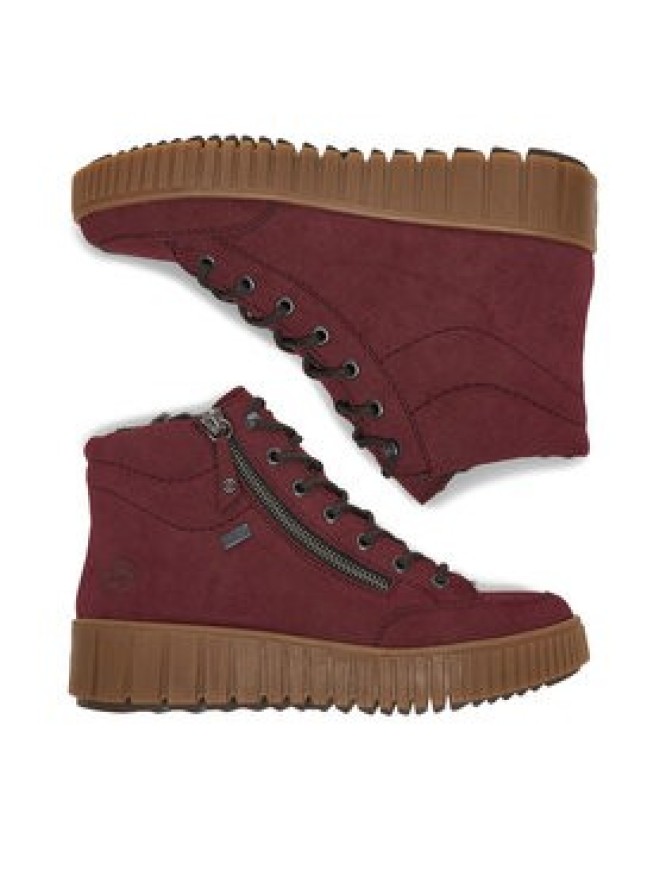 Rieker Trzewiki CEO-Y6104-35 Bordowy