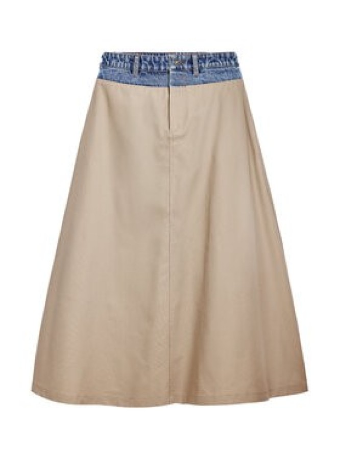 Desigual Spódnica trapezowa Barcelo 25SWFW12 Beżowy Regular Fit