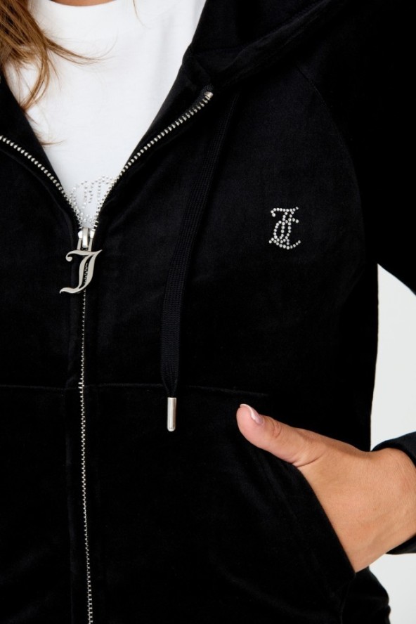 JUICY COUTURE Czarna damska bluza Madison, Rozmiar L