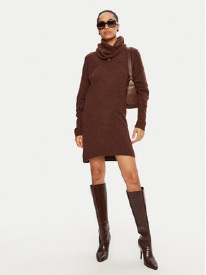 Liu Jo Sukienka dzianinowa WF4430 MA49P Brązowy Regular Fit