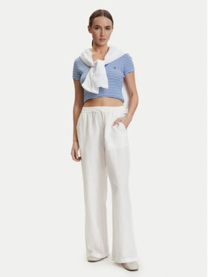 Tommy Jeans Spodnie materiałowe DW0DW22285 Biały Loose Fit