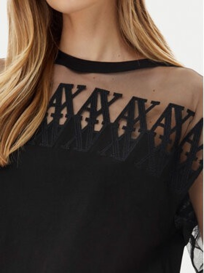 Armani Exchange T-Shirt XW000516 AF10359 UC001 Czarny Cropped Fit