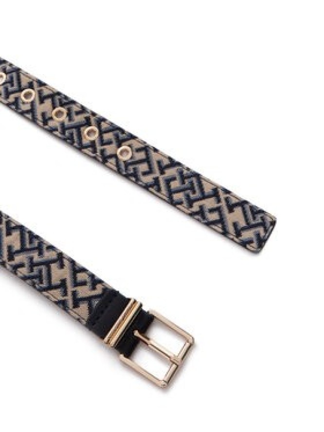 Tommy Hilfiger Pasek Th Square 2.5 Jacquard AW0AW18894 Beżowy