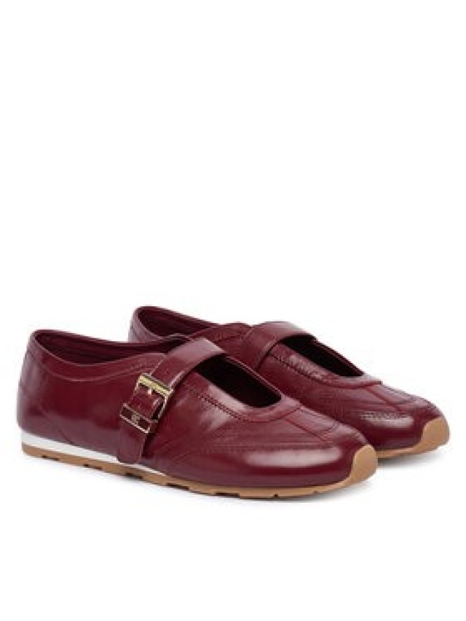 Tommy Hilfiger Baleriny Bella Ballet Mary Jane FW0FW09416 Bordowy