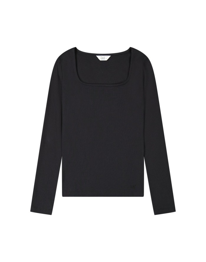DAMSKA KOSZULKA LEE LS SQUARE NECK BLACK 112370951