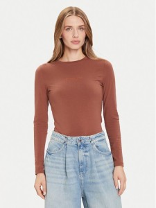 Guess Jeans Bluzka W4YI22 J1314 Brązowy Slim Fit