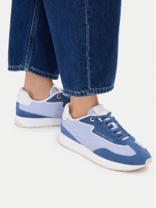 Tommy Hilfiger Sneakersy Th Retro Runner Mix FW0FW09410 Niebieski