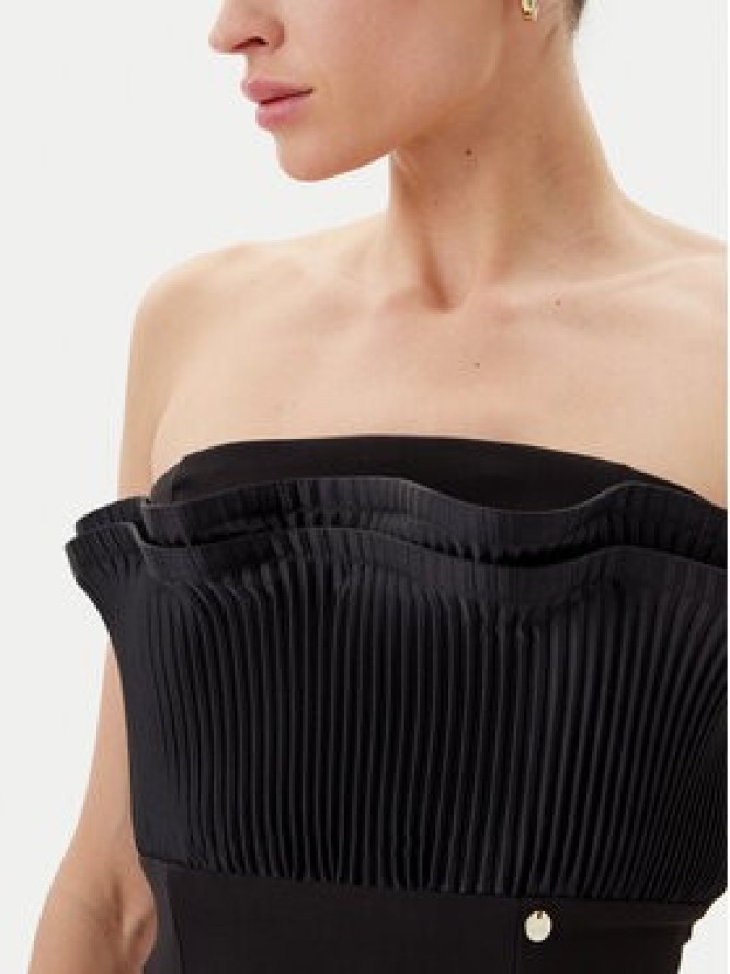 Rinascimento Top CFC0019748002 Czarny Slim Fit