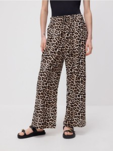 Spodnie palazzo - brązowy