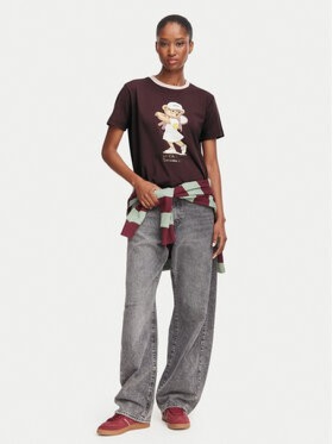 Guess T-Shirt V6BI14 K6742 Bordowy Regular Fit