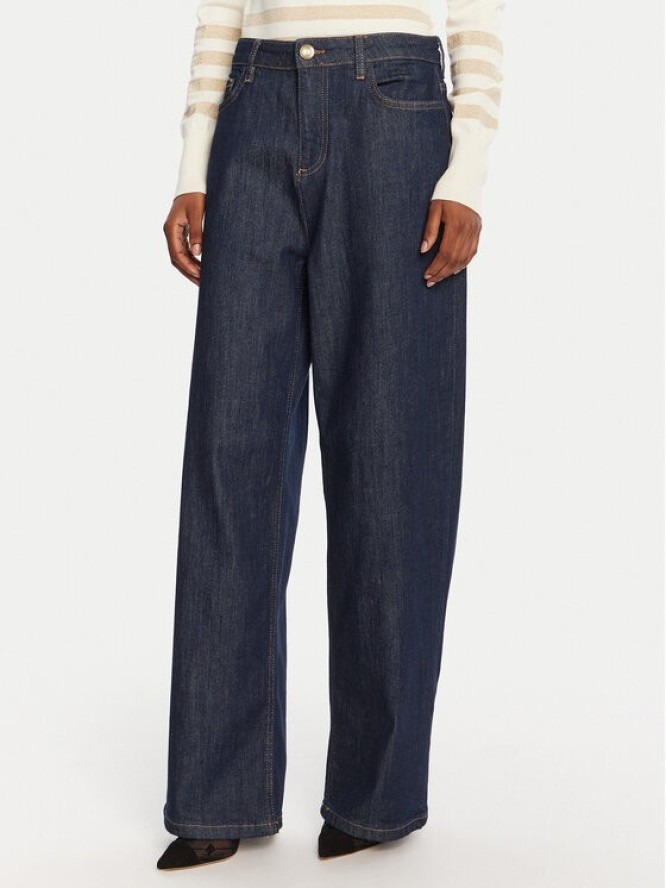 Lola Casademunt by Maite Jeansy MF2514007 Granatowy Wide Leg