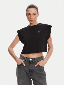 TWINSET T-Shirt 251TT2043 Czarny Regular Fit