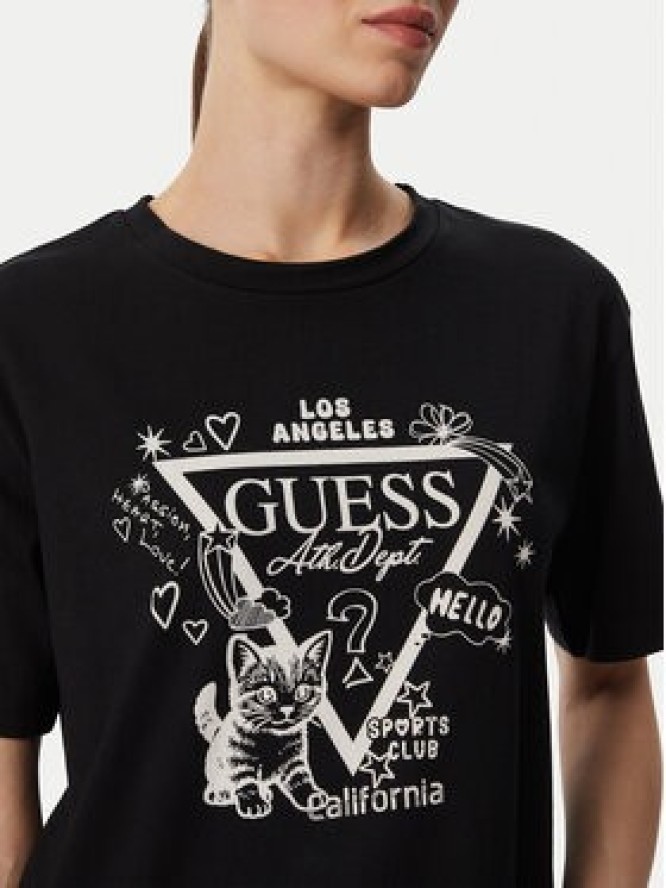 Guess T-Shirt V6YI13 K4301 Czarny Regular Fit