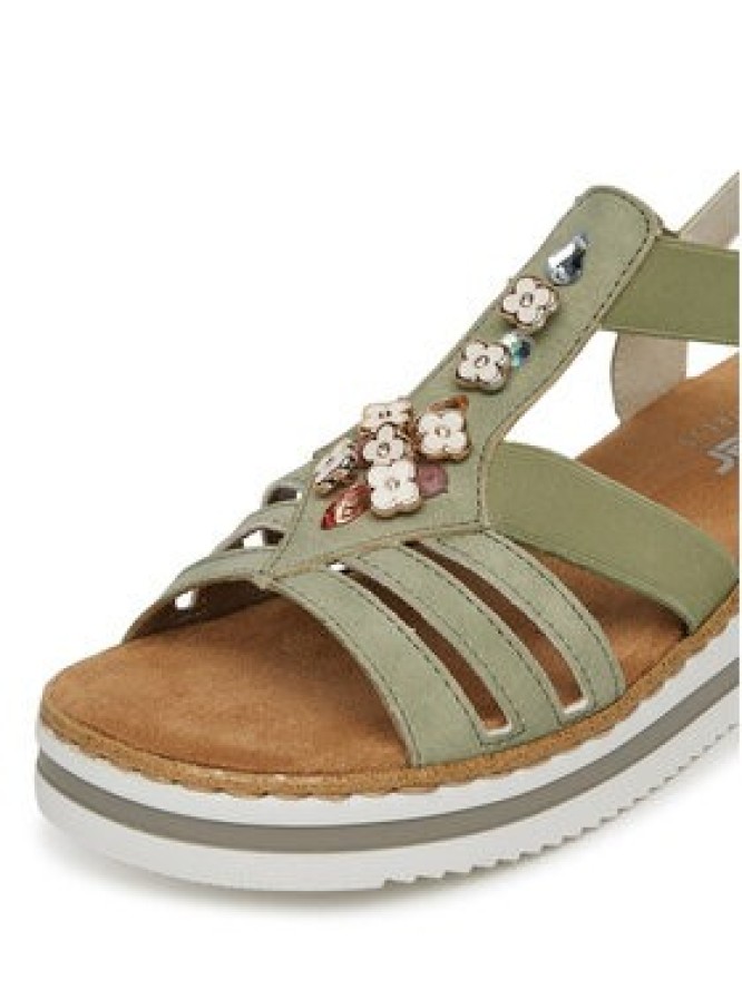 Rieker Sandały V0245-52 Zielony