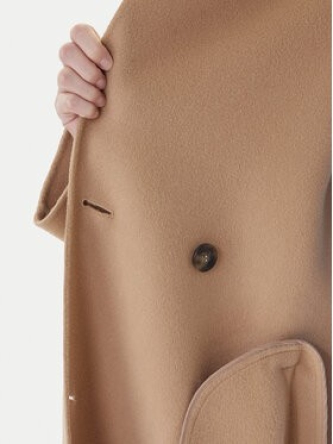 Weekend Max Mara Płaszcz wełniany Cadine 2525016022 Beżowy Regular Fit