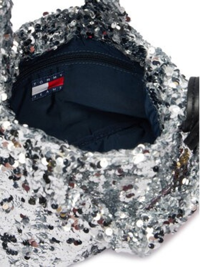 Tommy Jeans Torebka Tjw Bodega Sequins Shopper AW0AW19091 Srebrny