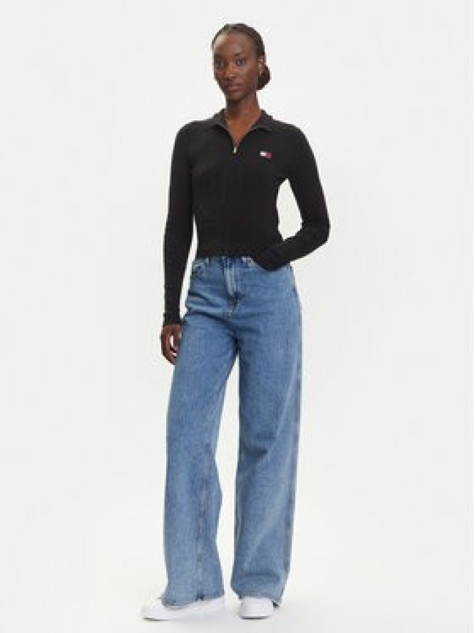 Tommy Jeans Kardigan DW0DW20967 Czarny Slim Fit