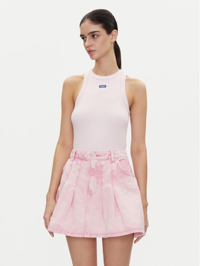 HUGO Top Easy Tank_B 50508857 Różowy Slim Fit