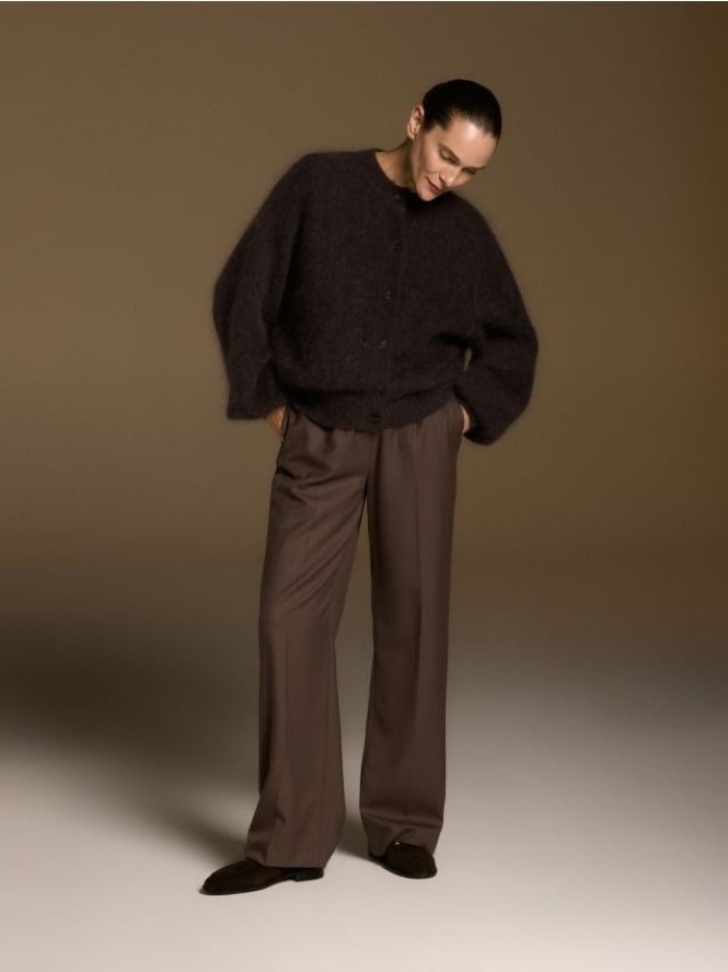 Kardigan z moherem - ciemnoszary