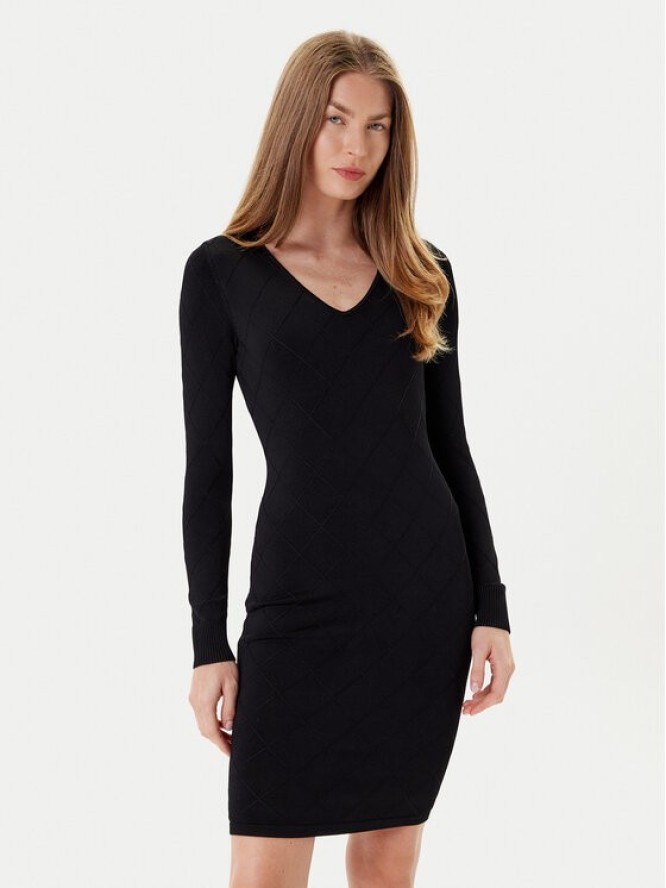 Marciano Guess Sukienka dzianinowa 5YGK23 5036Z Czarny Slim Fit