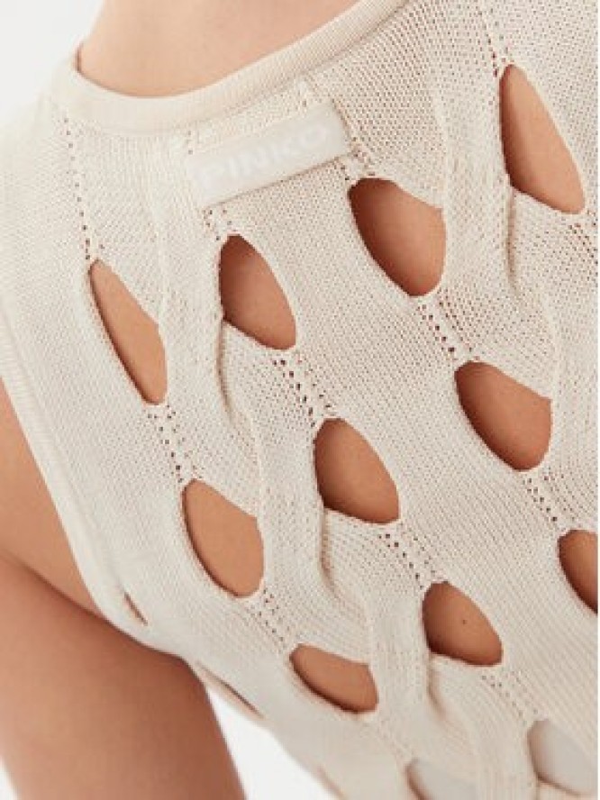 PINKO Sukienka dzianinowa Allan 105190 A2LW Beżowy Regular Fit