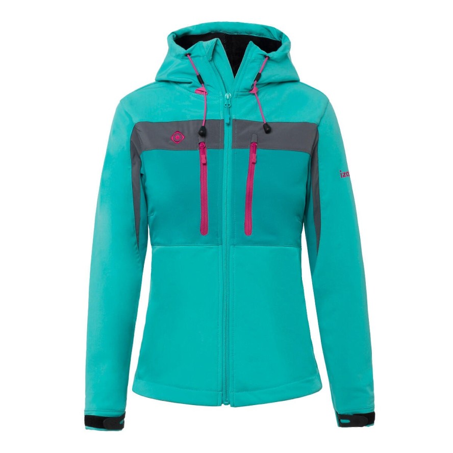 Kobieta trekking kurtka typu softshell izas Inatye