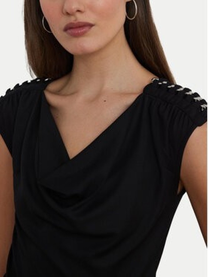 LAUREN RALPH LAUREN Bluzka 200889317003 Czarny Relaxed Fit