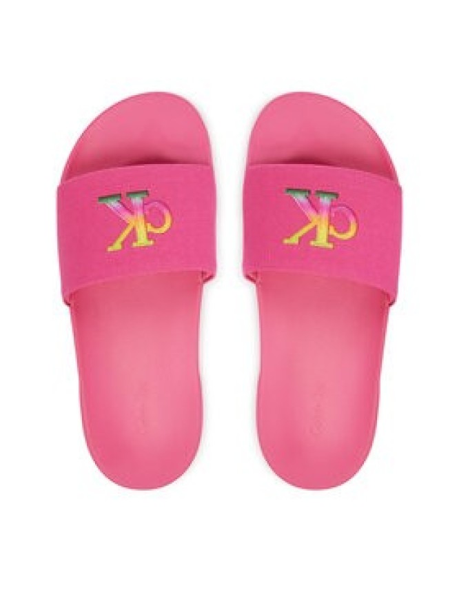 Calvin Klein Klapki Essential Slide Pride Cv Wn HW0HW03297 Różowy