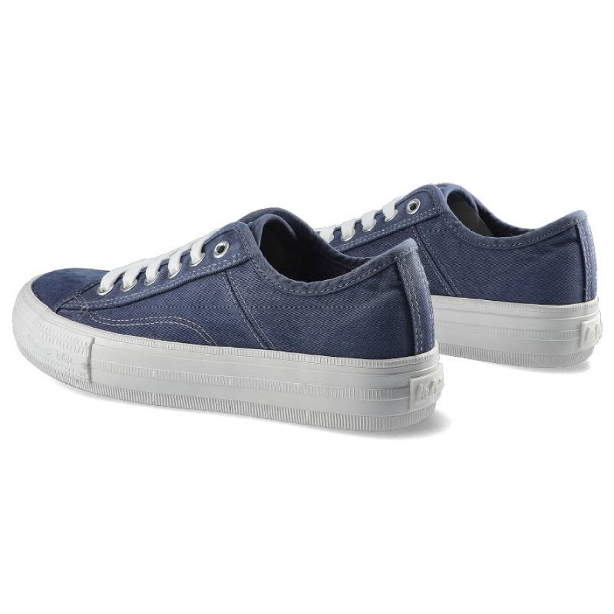 Trampki damskie Lee Cooper, sznurowany fason cholewka tekstylna płócienna niska cholewka przed kostkę gruba platformowa podeszwa gładka klasyczna for