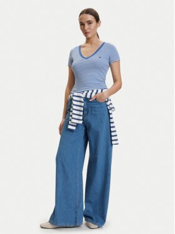 Tommy Jeans T-Shirt DW0DW17385 Niebieski Slim Fit