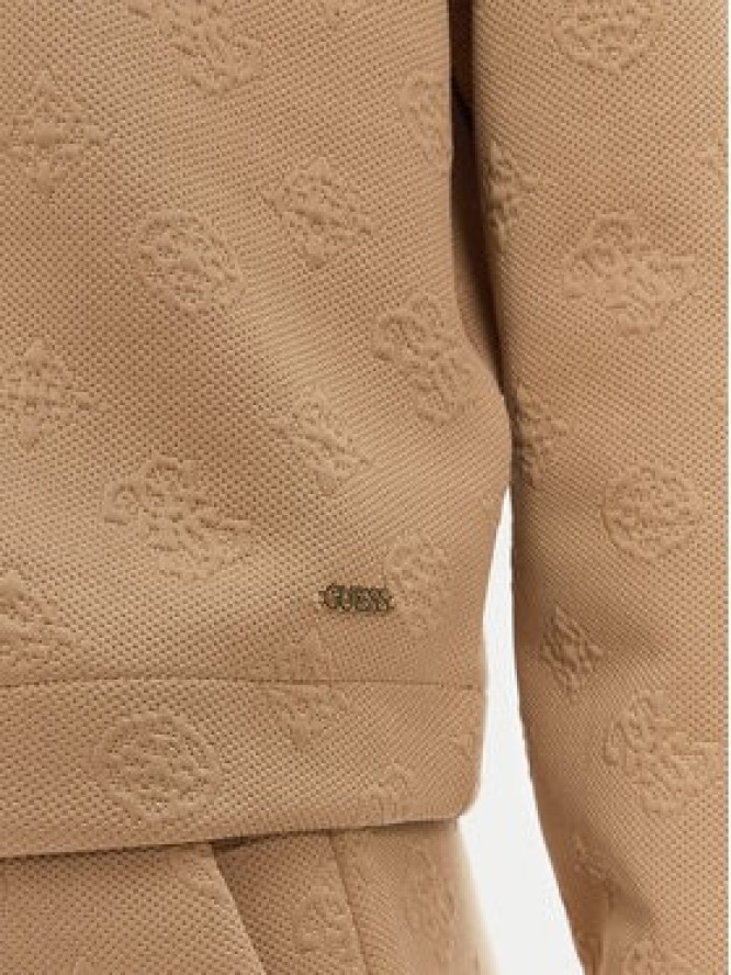 Guess Bluza V5YQ04 KBSL2 Beżowy Regular Fit