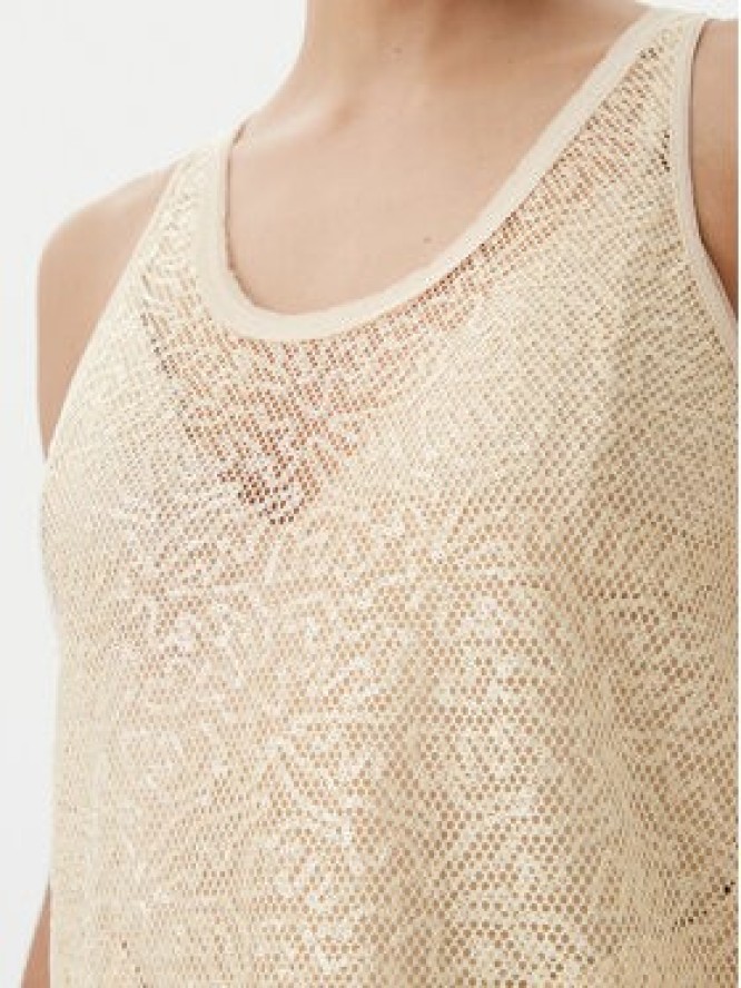 PINKO Top Waiting canottiera rete Beżowy Slim Fit