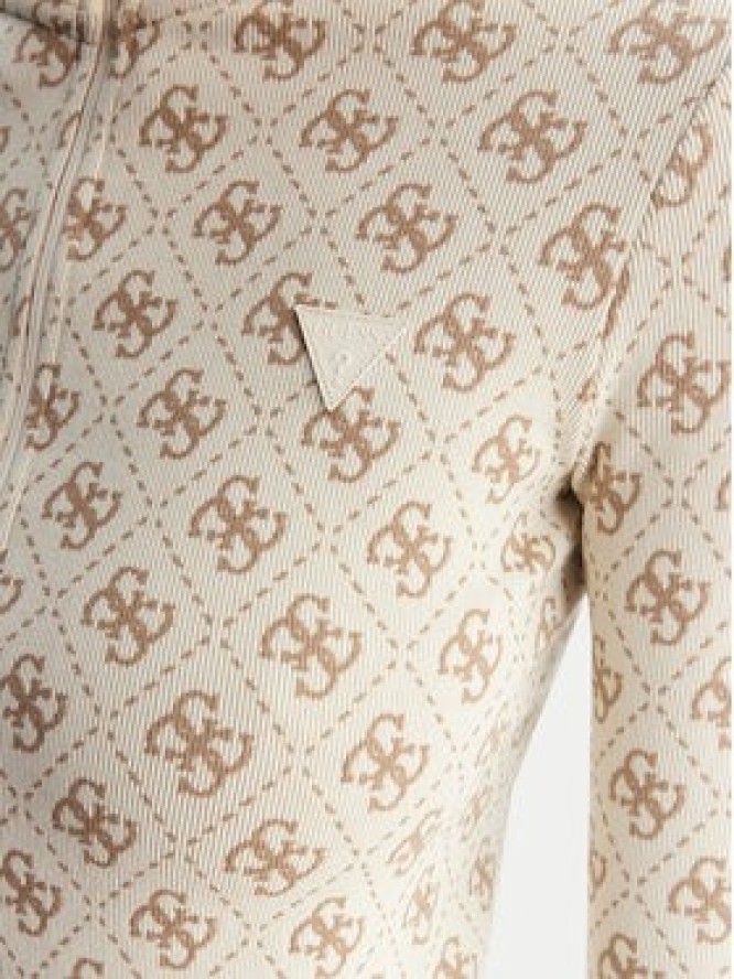 Guess Bluza V5BP08 K2000 Beżowy Slim Fit