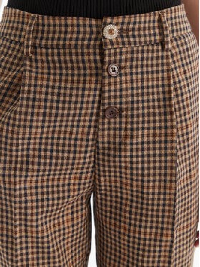 Liu Jo Spodnie materiałowe MF5157 T4335 P9002 Brązowy Regular Fit