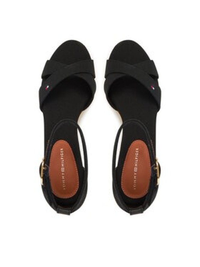 Tommy Hilfiger Espadryle Flag Criss-Cros Mid Wedge Espad FW0FW08481 Czarny